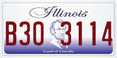 IL license plate B303114