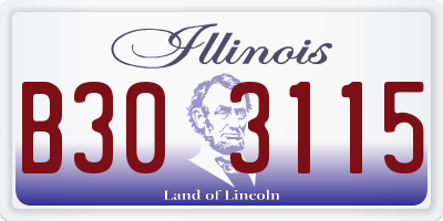 IL license plate B303115