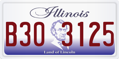 IL license plate B303125