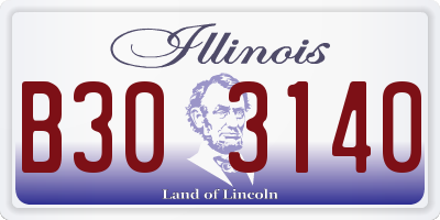 IL license plate B303140