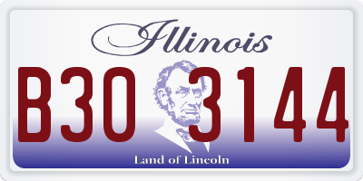 IL license plate B303144