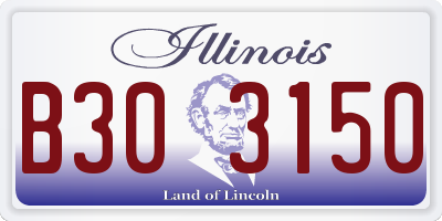 IL license plate B303150