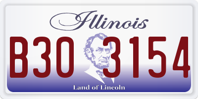 IL license plate B303154