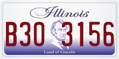 IL license plate B303156