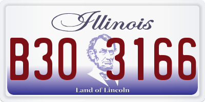 IL license plate B303166