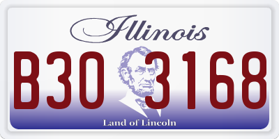 IL license plate B303168