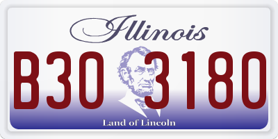IL license plate B303180