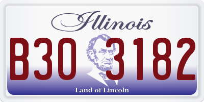 IL license plate B303182