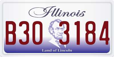 IL license plate B303184