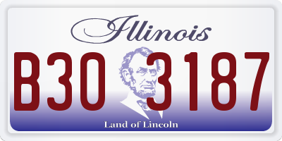IL license plate B303187