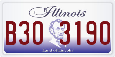 IL license plate B303190