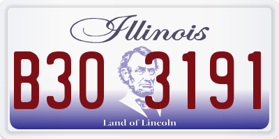 IL license plate B303191