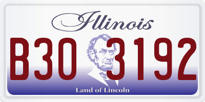IL license plate B303192