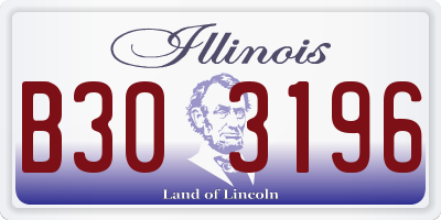 IL license plate B303196