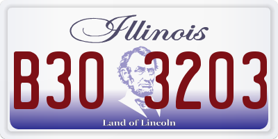 IL license plate B303203