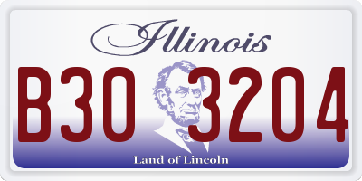 IL license plate B303204