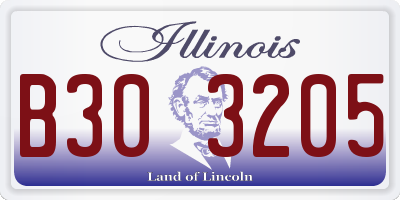 IL license plate B303205