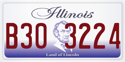 IL license plate B303224