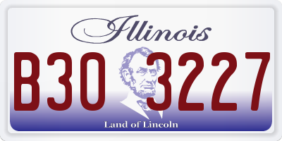 IL license plate B303227