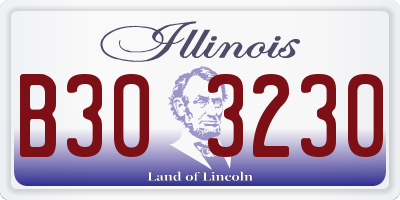 IL license plate B303230