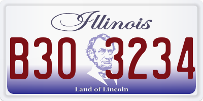 IL license plate B303234