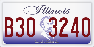 IL license plate B303240