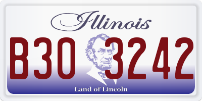IL license plate B303242
