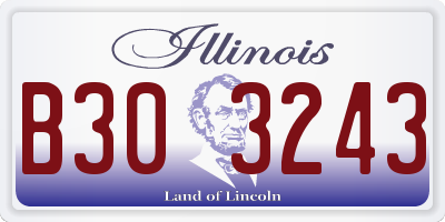 IL license plate B303243