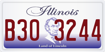 IL license plate B303244