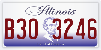IL license plate B303246