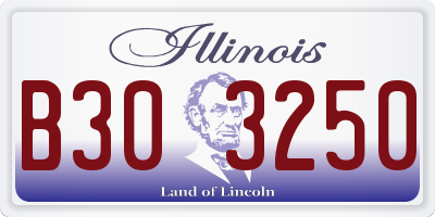 IL license plate B303250