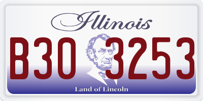 IL license plate B303253