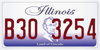 IL license plate B303254