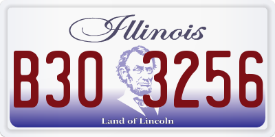 IL license plate B303256