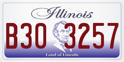 IL license plate B303257