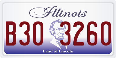 IL license plate B303260