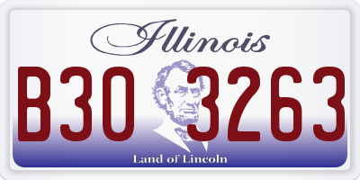 IL license plate B303263