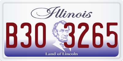 IL license plate B303265