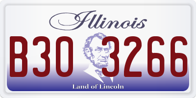IL license plate B303266