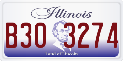 IL license plate B303274
