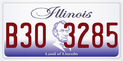 IL license plate B303285