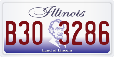 IL license plate B303286