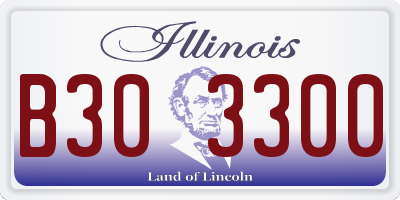 IL license plate B303300