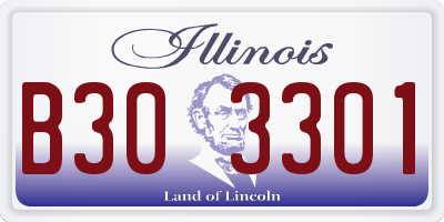 IL license plate B303301