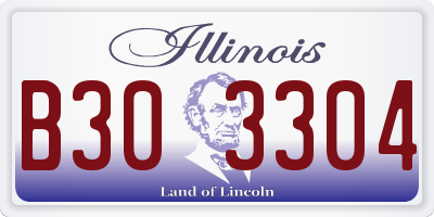 IL license plate B303304