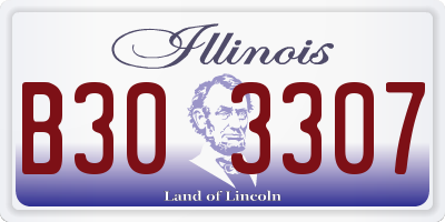 IL license plate B303307