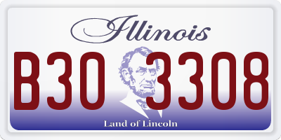 IL license plate B303308