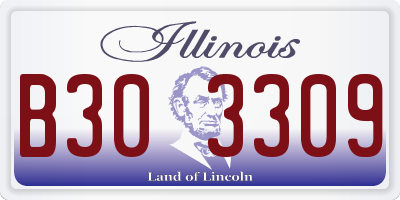 IL license plate B303309