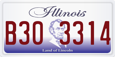 IL license plate B303314