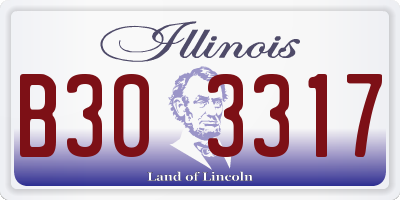 IL license plate B303317